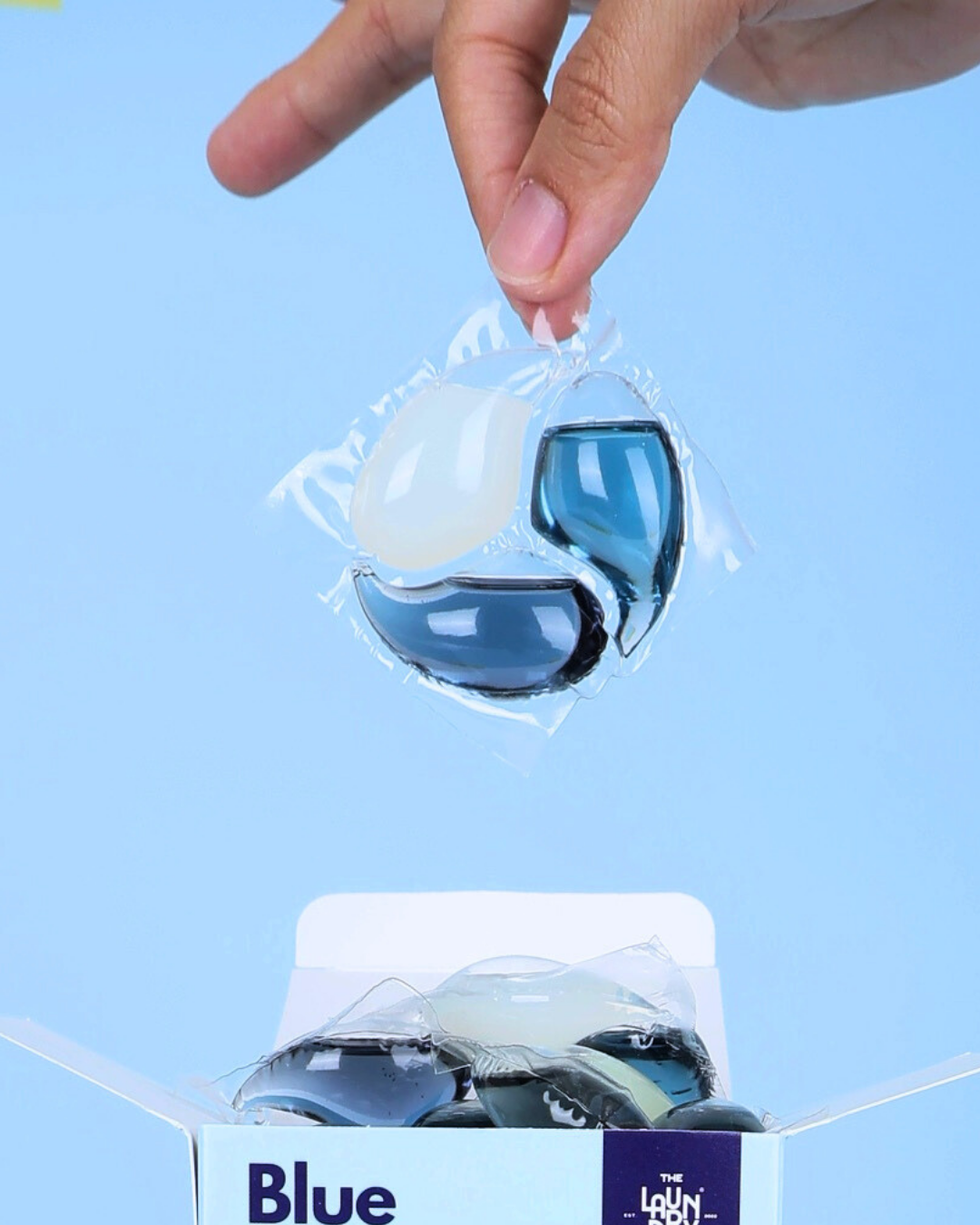 A box of The Laundry Pods bio-enzyme laundry pods