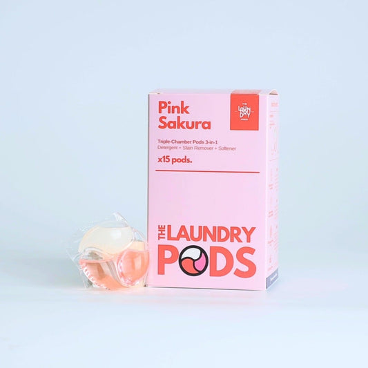 Pink Sakura | 15pcs Biodegradable Laundry Pods | by The Laundry Pods