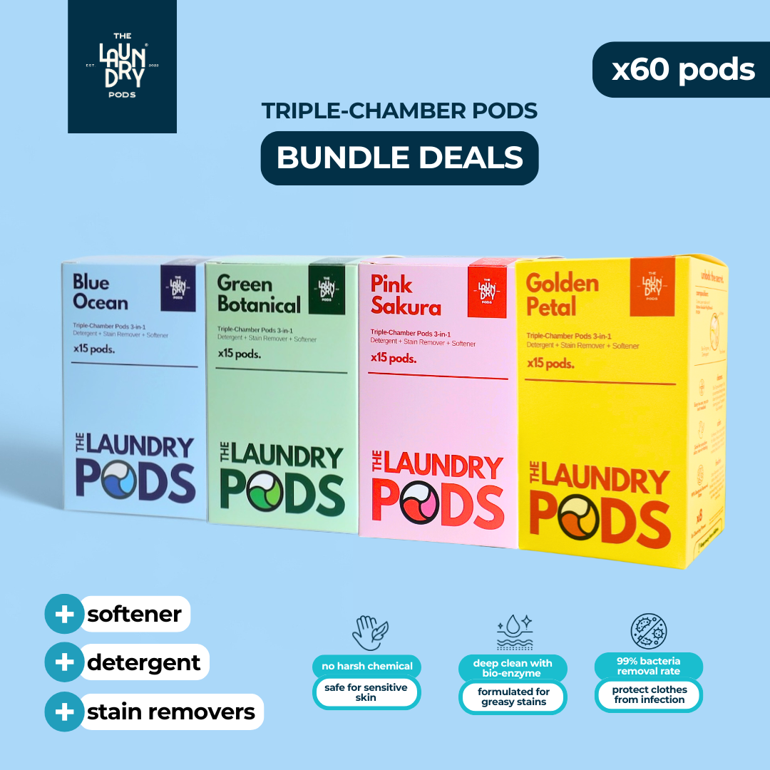 Bundle Deal (4 boxes) | 60pcs Biodegradable Laundry Pods | by The Laundry Pods