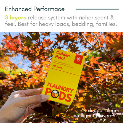 Golden Petals | 15pcs Biodegradable Laundry Pods | by The Laundry Pods