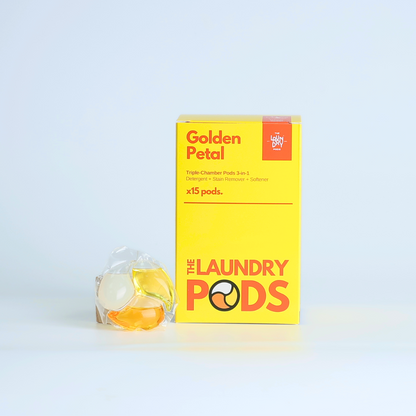 Golden Petals | 15pcs Biodegradable Laundry Pods | by The Laundry Pods