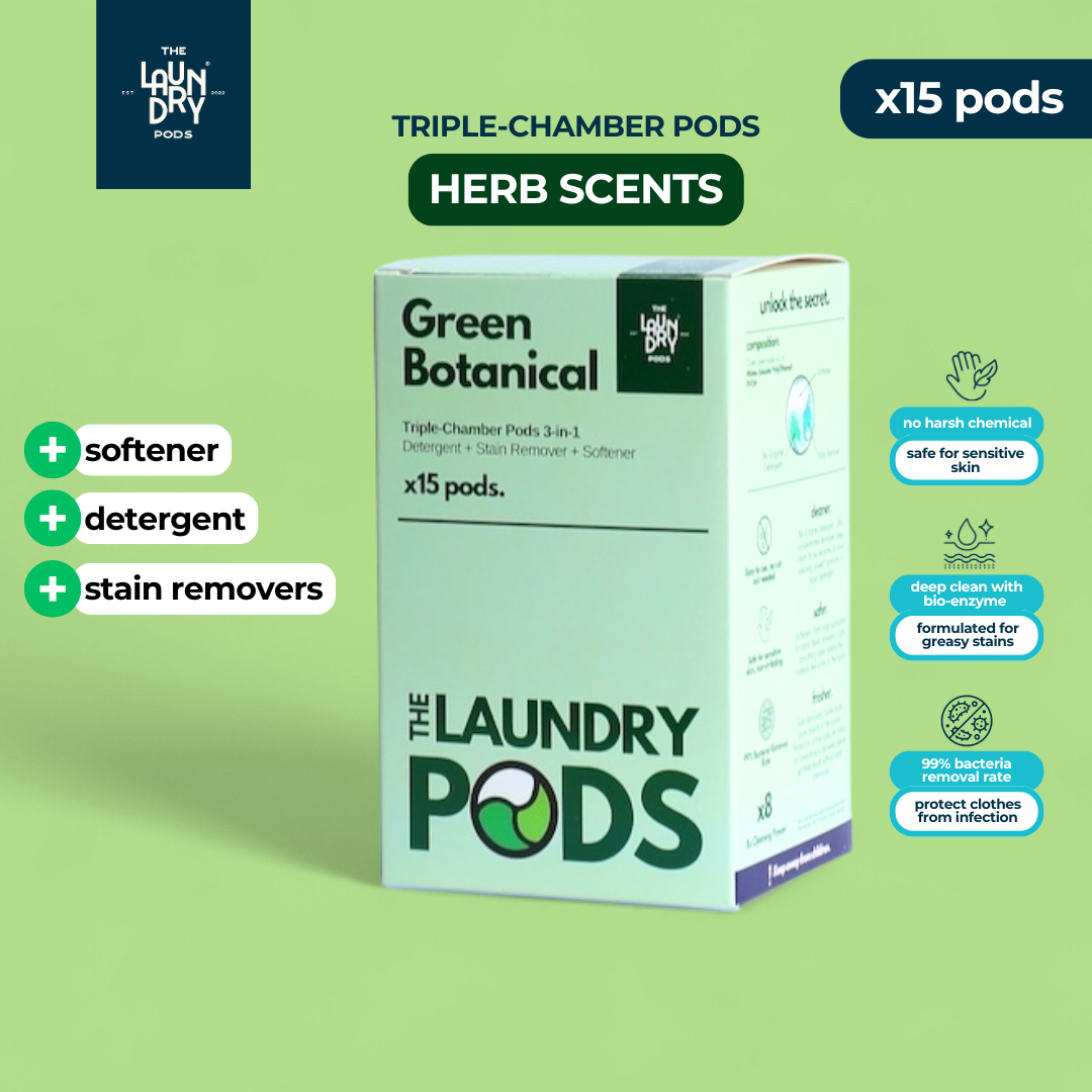 Green Botanica | 15pcs Biodegradable Laundry Pods | by The Laundry Pods