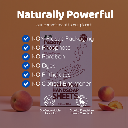 The Hand Soap Sheets - Peachy Peach ( Refill Pack )