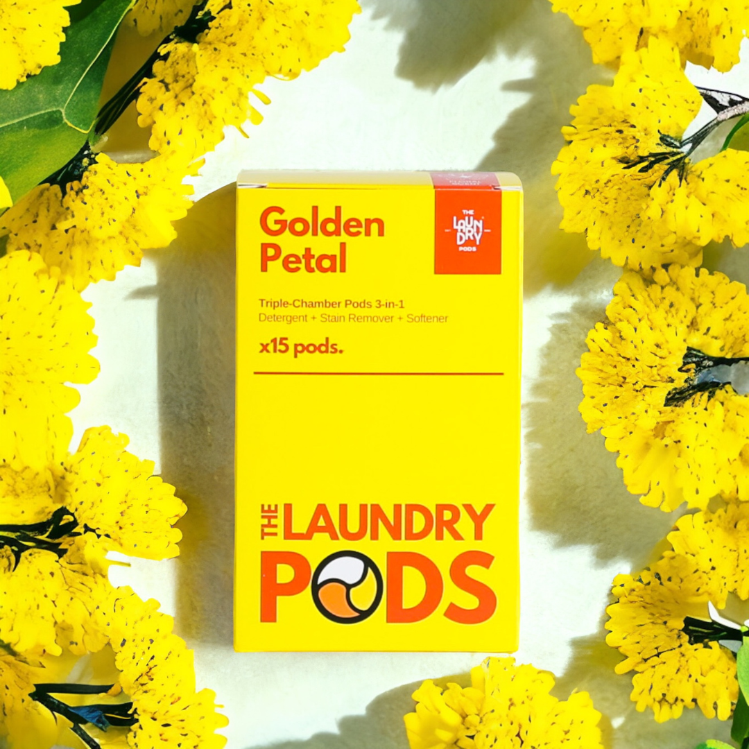 Golden Petals | 15pcs Biodegradable Laundry Pods | by The Laundry Pods