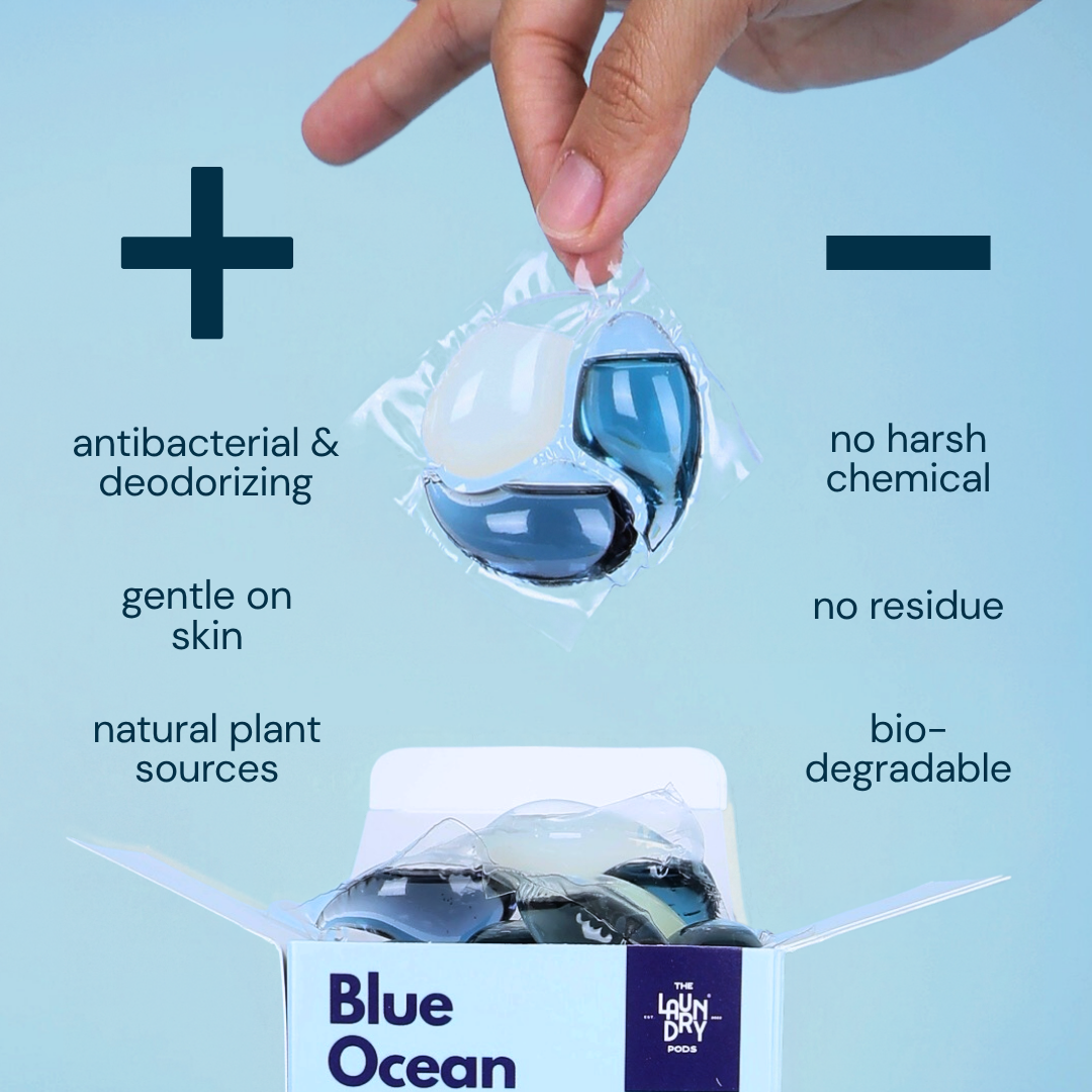 Blue Ocean | Bio-Degradable Triple-Chamber Pods | 15 Pods