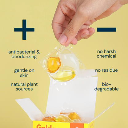 Golden Petals | Bio-Degradable Triple-Chamber Pods | 15 Pods
