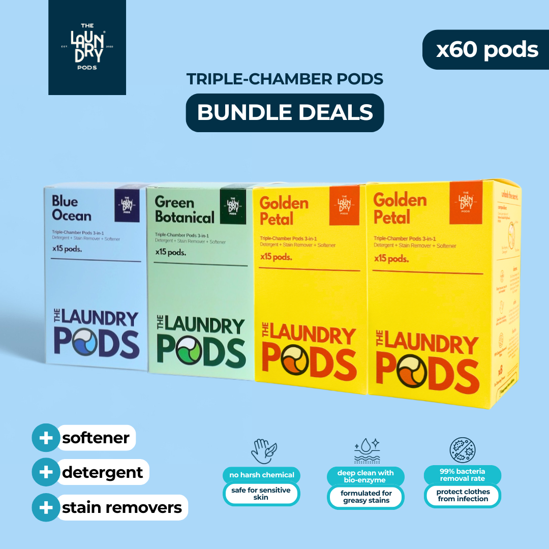 Bundle Deal (4 boxes) | 60pcs Biodegradable Laundry Pods | by The Laundry Pods