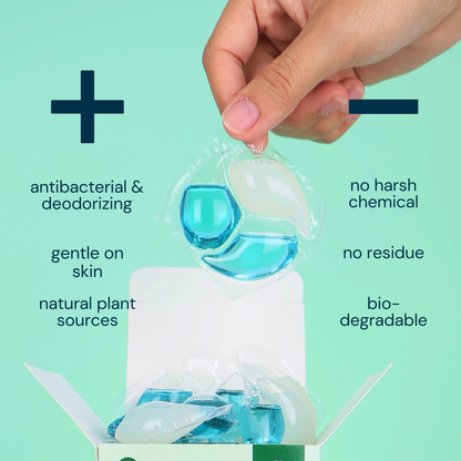 Green Botanical | Bio-Degradable Triple-Chamber Pods | 15 Pods