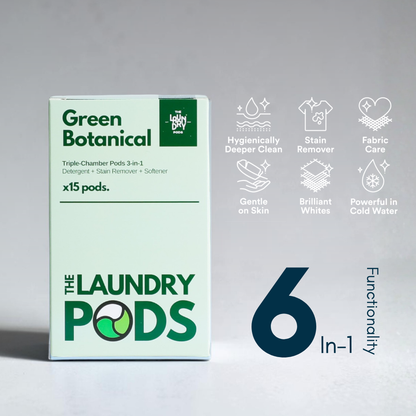 Green Botanical | Bio-Degradable Triple-Chamber Pods | 15 Pods