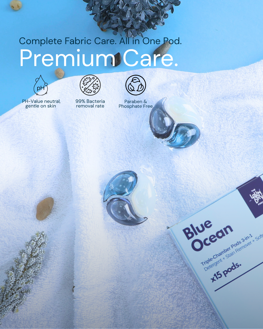 Deep Care | Bio-Degradable Triple-Chamber Pods | The Laundry Pods