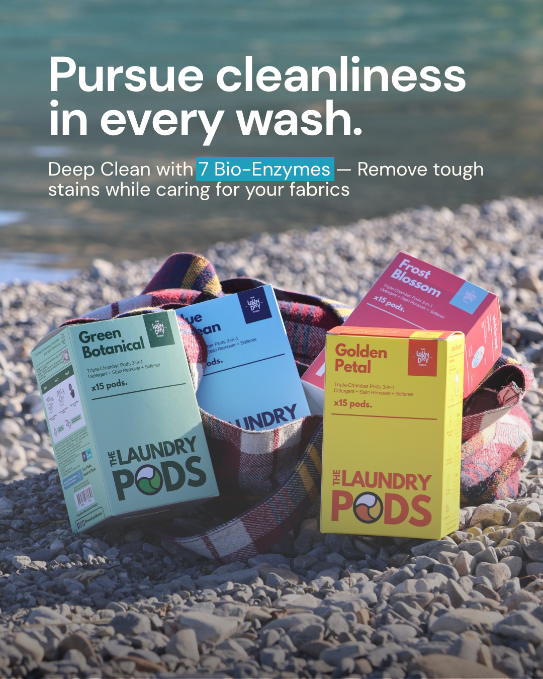 Deep Care | Bio-Degradable Triple-Chamber Pods | The Laundry Pods