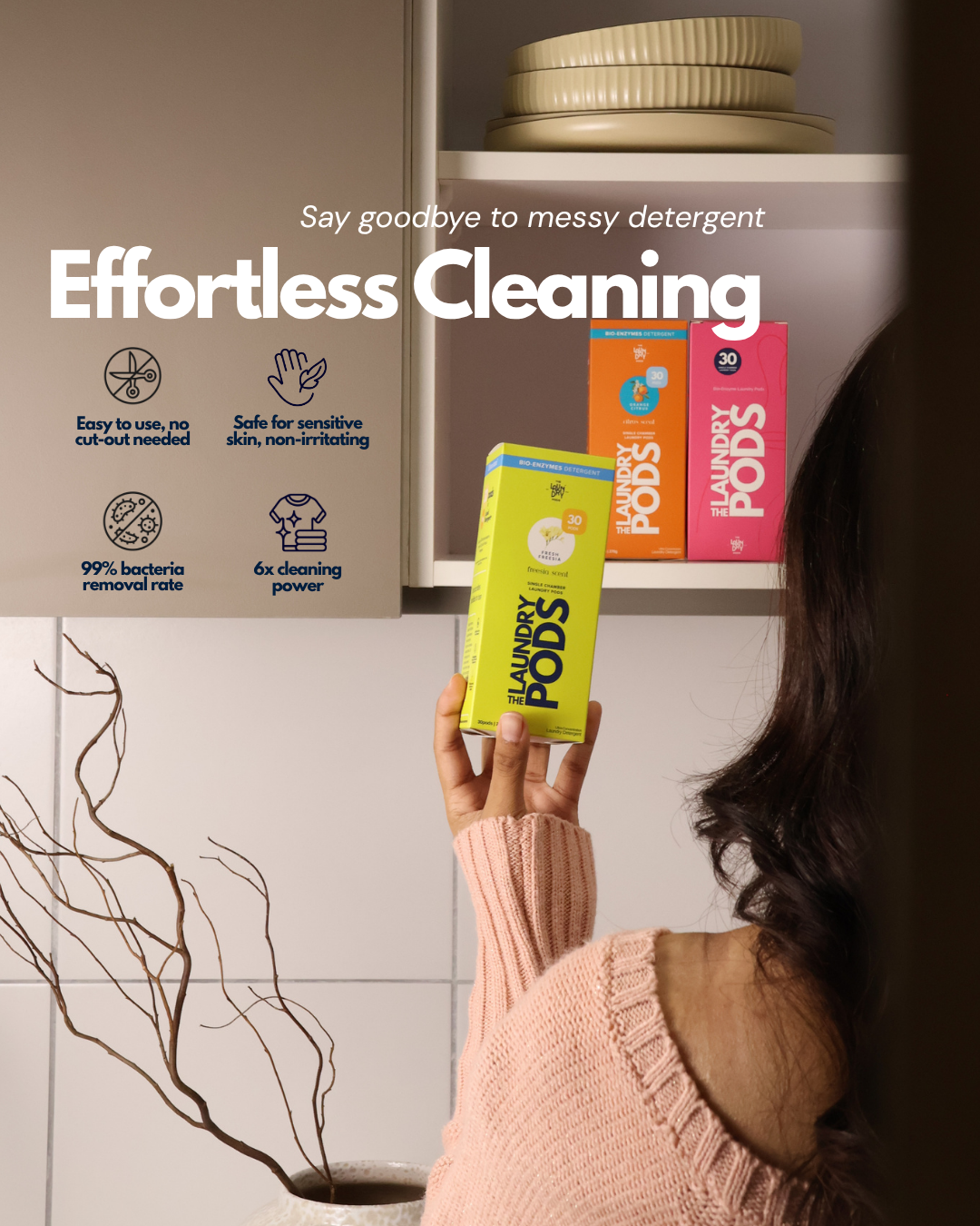 Essential &amp; Fresh | Bio-Degradable Single-Chamber Pods | The Laundry Pods